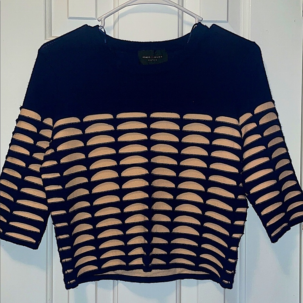 Crop Pink/Blue Sweater
